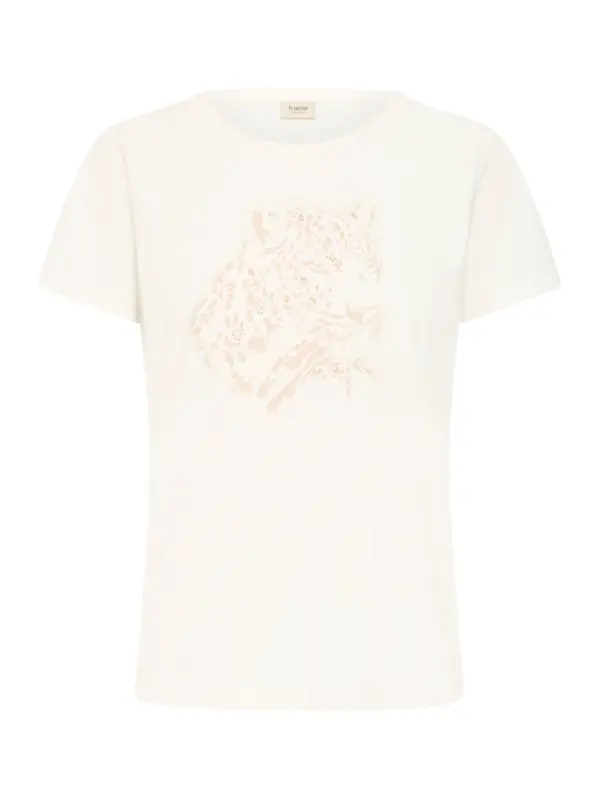 Fransa FREVANI TEE 1 T-shirt WHISPER WHITE LEOP
