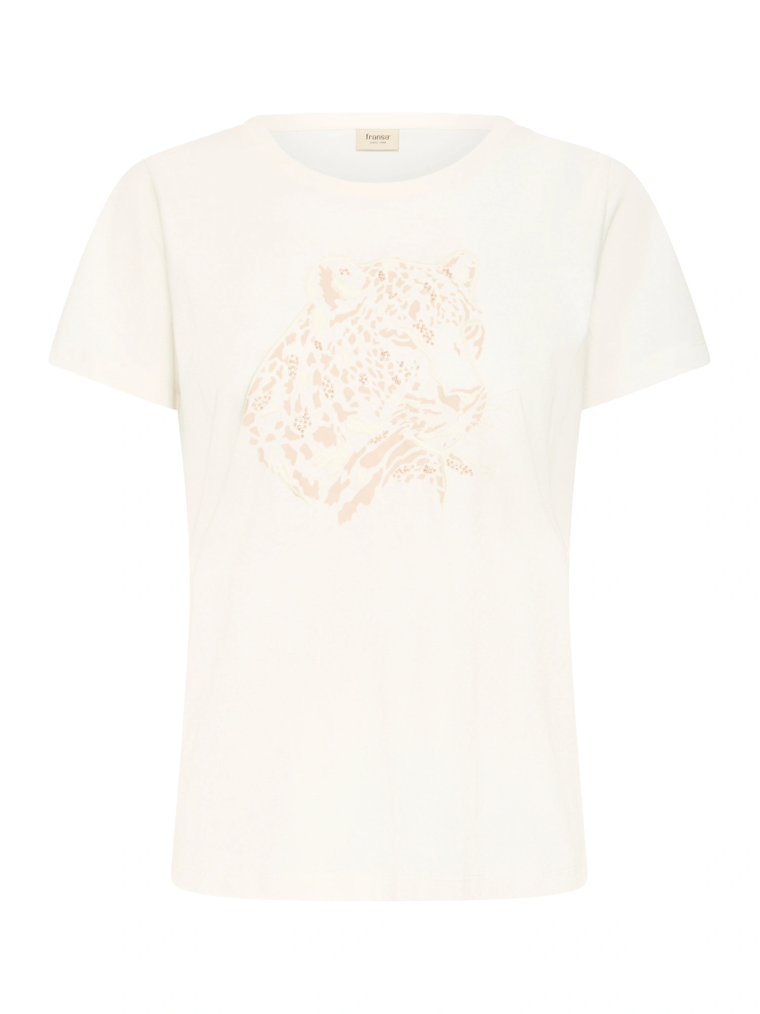 Fransa FREVANI TEE 1 T-shirt WHISPER WHITE LEOP