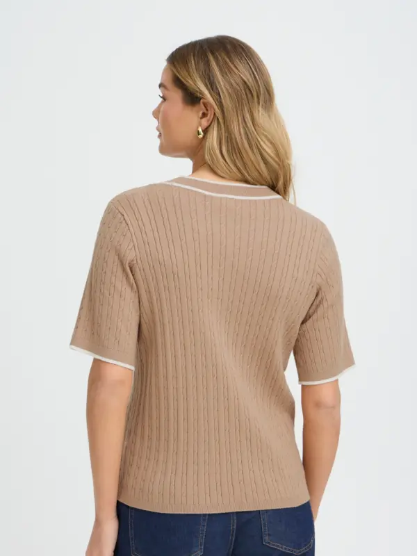 Fransa FRLAUREN PU 1 Pullover SAVANNAH-TAN W. STRIPE