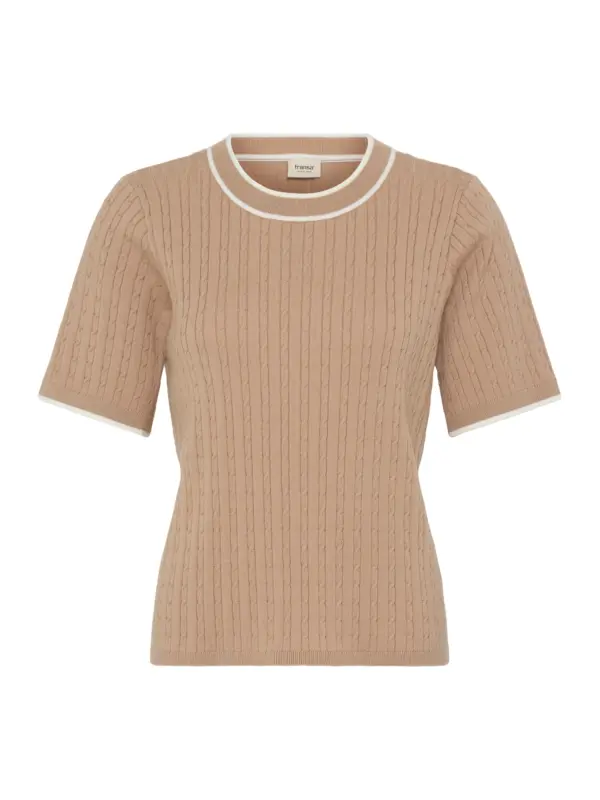 Fransa FRLAUREN PU 1 Pullover SAVANNAH-TAN W. STRIPE