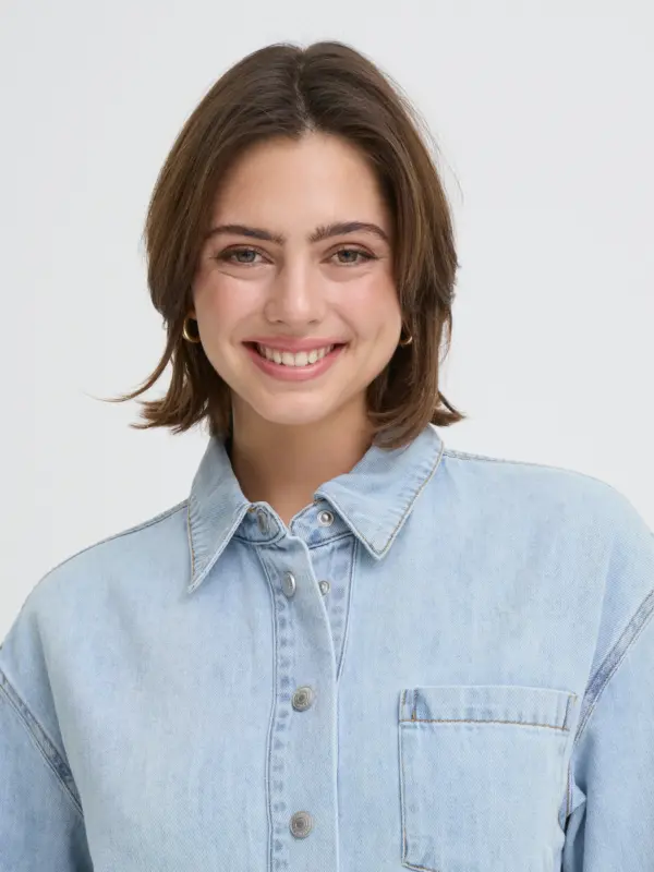 Fransa FRLISE DR 1 Denim Kjole Light blue denim