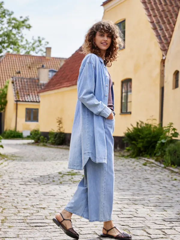 Fransa FRLISE DR 1 Denim Kjole Light blue denim