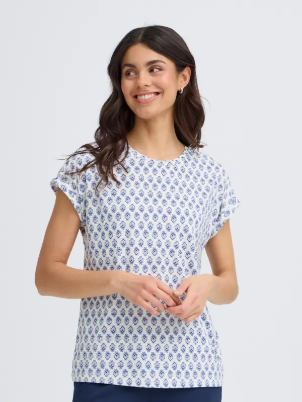 Fransa FRSEEN TEE 1 T-shirt HYDRANGEA WILD LOOM