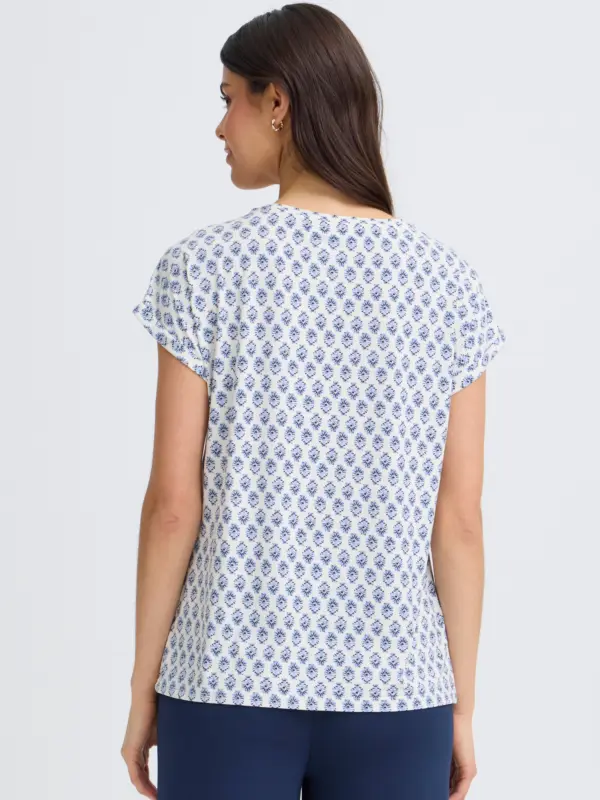 Fransa FRSEEN TEE 1 T-shirt HYDRANGEA WILD LOOM