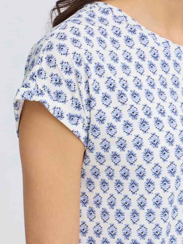 Fransa FRSEEN TEE 1 T-shirt HYDRANGEA WILD LOOM