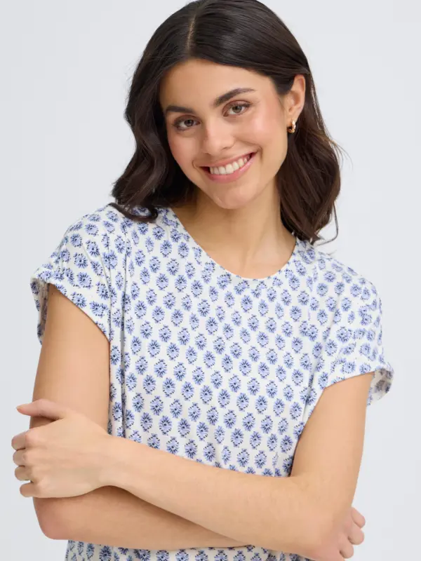 Fransa FRSEEN TEE 1 T-shirt HYDRANGEA WILD LOOM