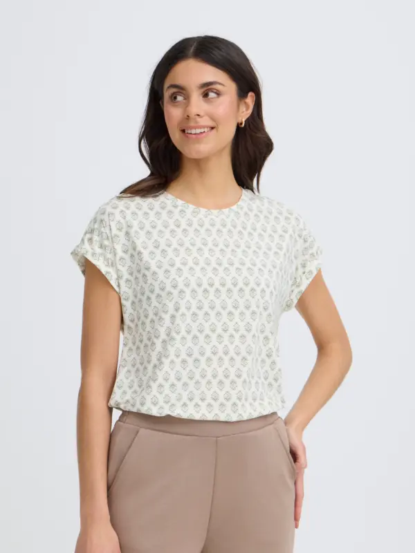 Fransa FRSEEN TEE 1 T-shirt WHISPER SAGE WILD LOOM