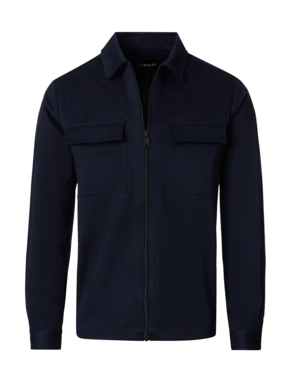 VENTI Casual Jersey Overshirt Blue