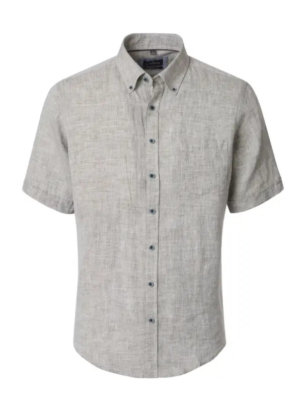 CASAMODA Casual Fit Short Skjorte Kalamata Olive