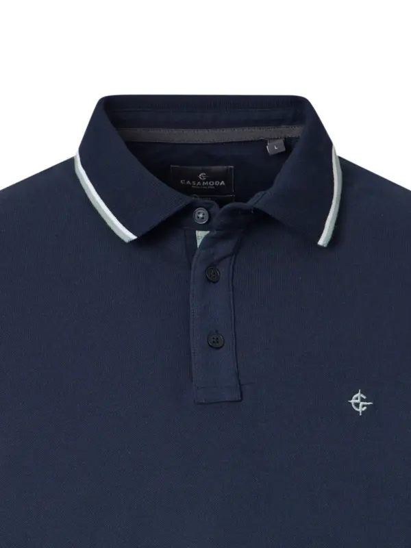 CASAMODA Piqué Polo Dark Navy