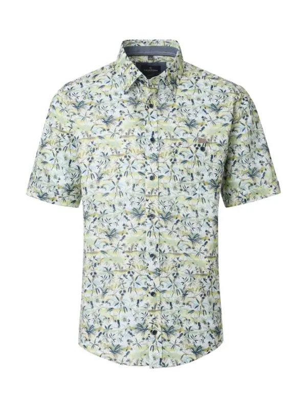 CASAMODA Print Casual shirt Green Milieu