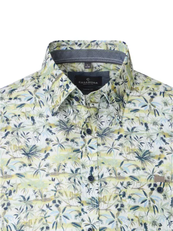 CASAMODA Print Casual shirt Green Milieu