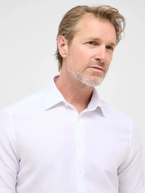 Eterna Modern Fit 1863 Linen twill Skjorte White