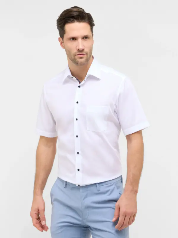 Eterna Modern Fit Dynamic Stretch Cotton Skjorte White