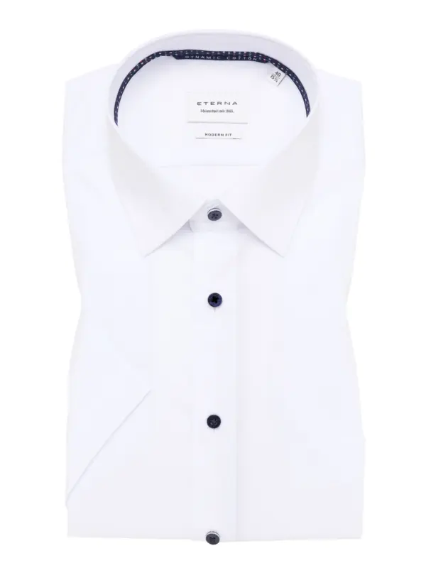 Eterna Modern Fit Dynamic Stretch Cotton Skjorte White