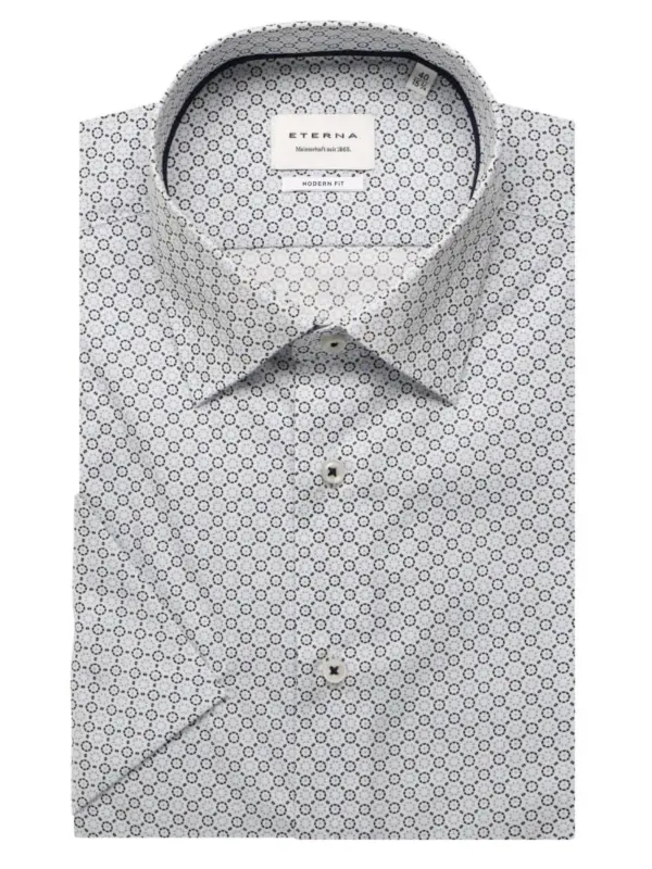 Eterna Modern Fit SS Skjorte Bright Blue