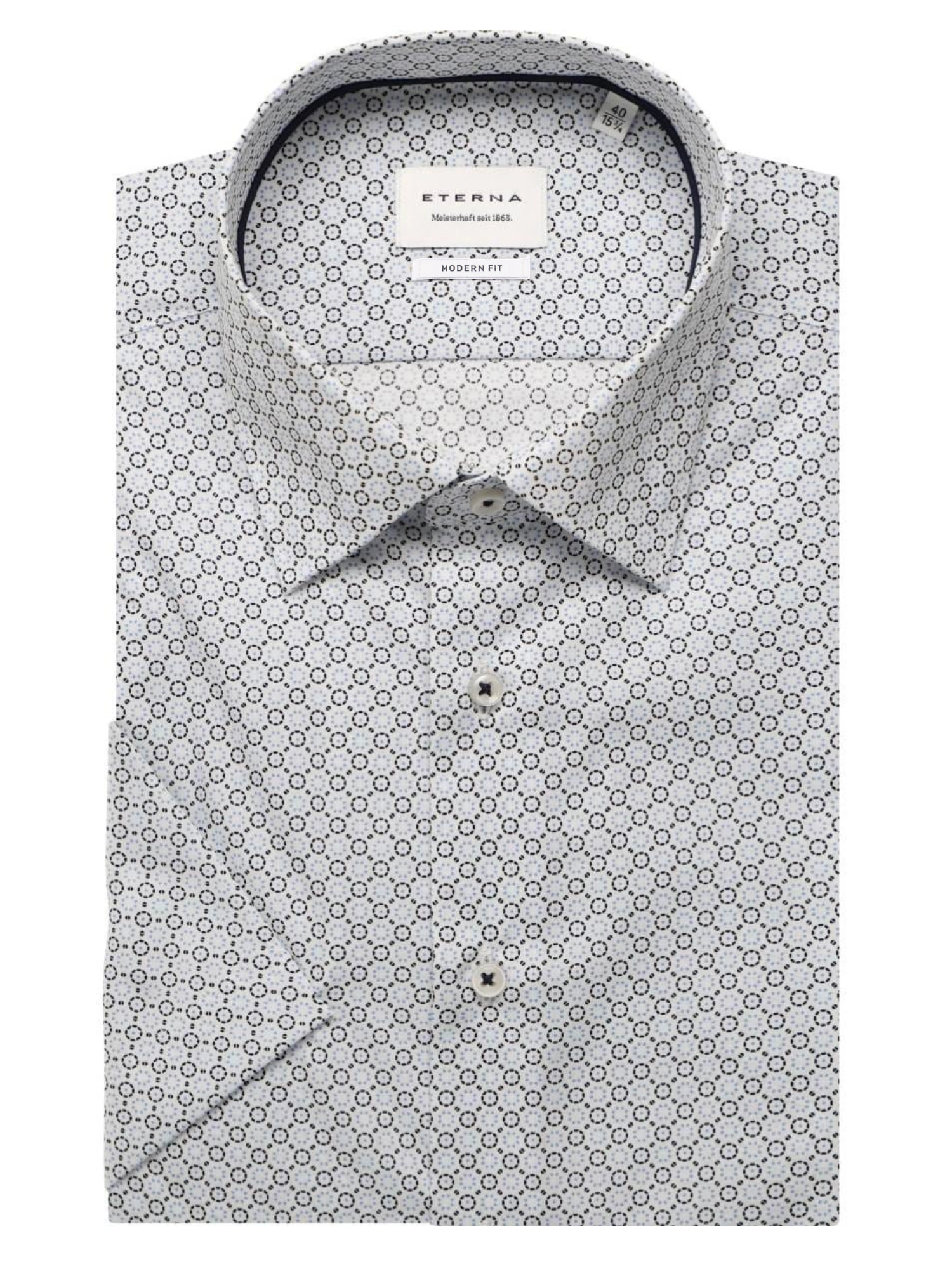 Eterna Modern Fit SS Skjorte Bright Blue