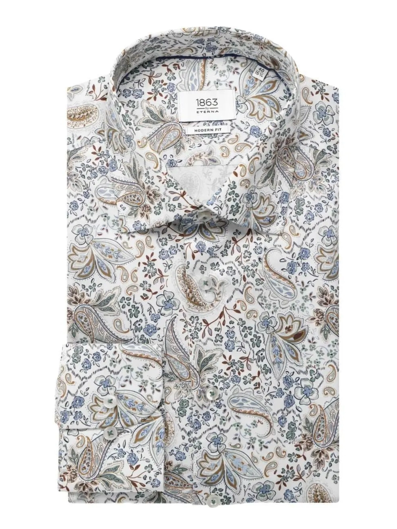 Eterna Modern fit 1863 premium Skjorte Blue