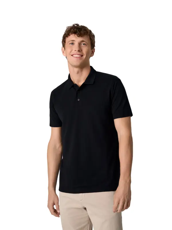 ID Ease poloshirt | Lyocell Sort 0556-900