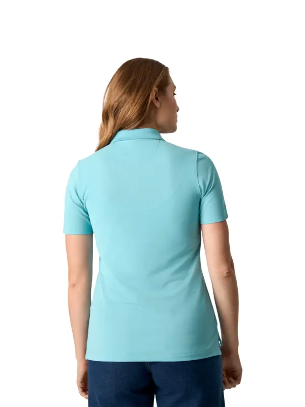 ID Ease poloshirt | Lyocell | dame Støvet aqua 0557-392