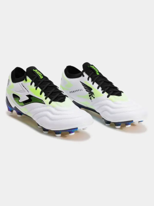 JOMA POWERFUL TOP 2502 WHITE BLACK FIRM GROUND Fodboldstøvler