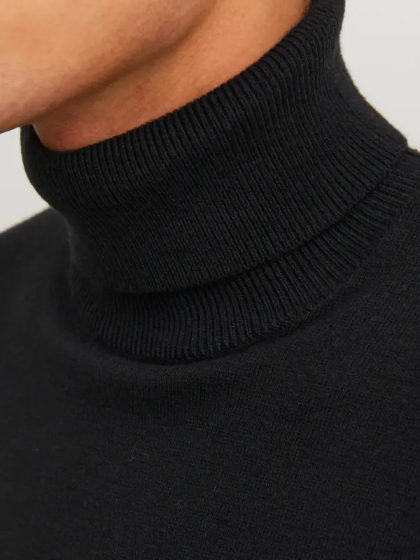 Jack & Jones JJEEMIL KNIT ROLL NECK NOOS Black