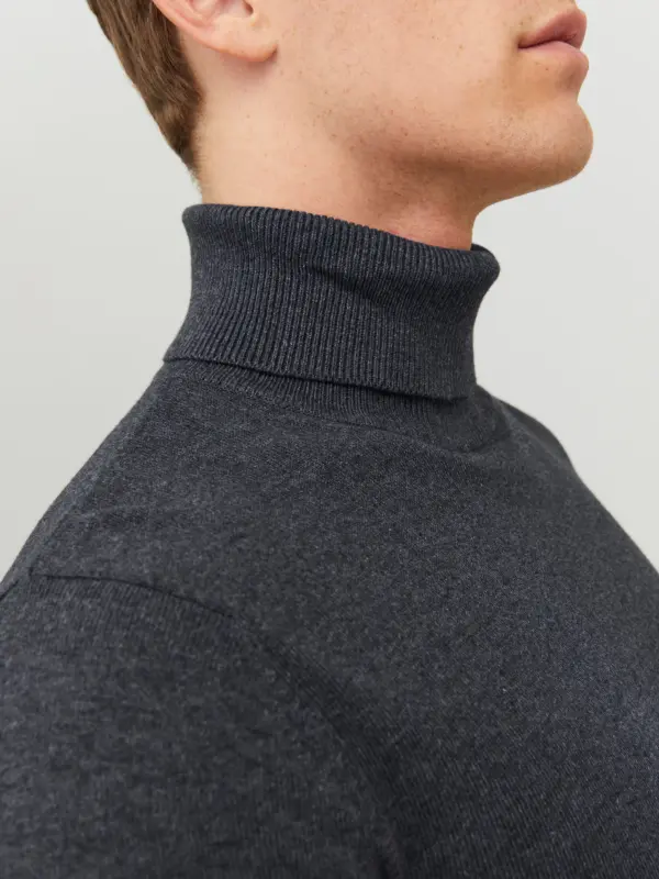 Jack & Jones JJEEMIL KNIT ROLL NECK NOOS Grey