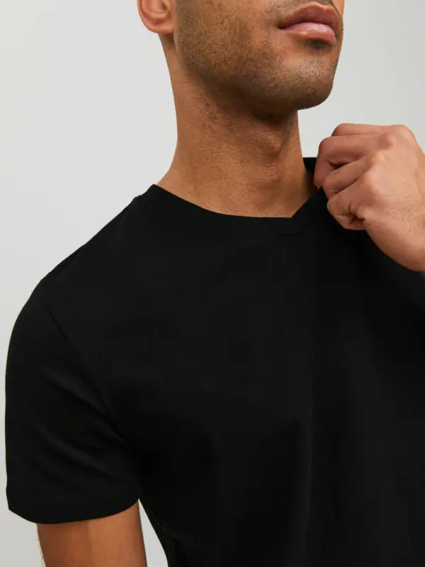 Jack & Jones JJEORGANIC BASIC TEE SS V-NECK NOOS Black
