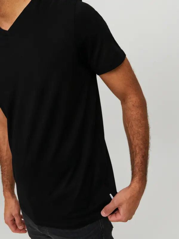 Jack & Jones JJEORGANIC BASIC TEE SS V-NECK NOOS Black