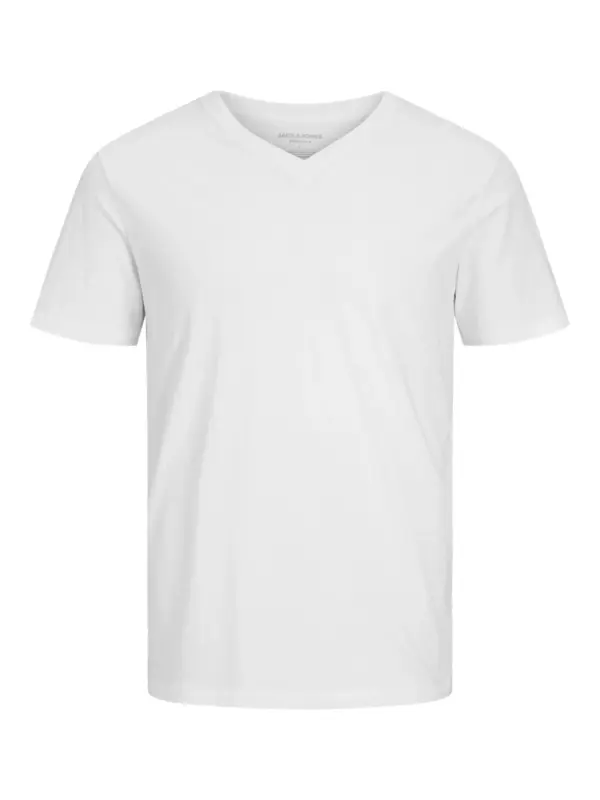 Jack & Jones JJEORGANIC BASIC TEE SS V-NECK NOOS White