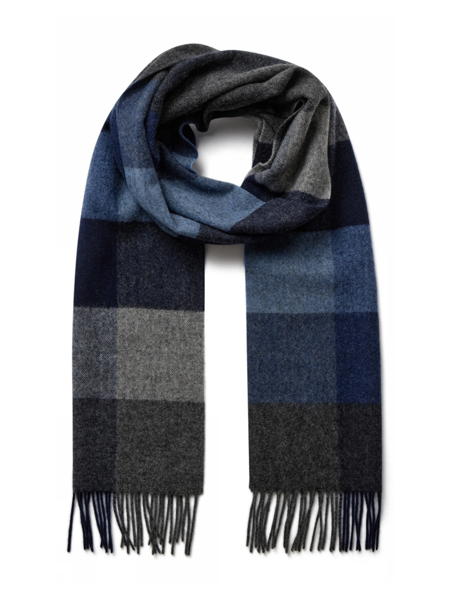 Connexion Tie Scarf - patterned - wool 23-873-0-58