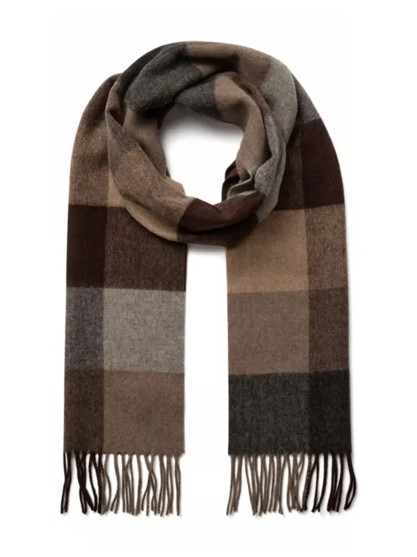 Connexion Tie Scarf - patterned - wool 23-873-0-69