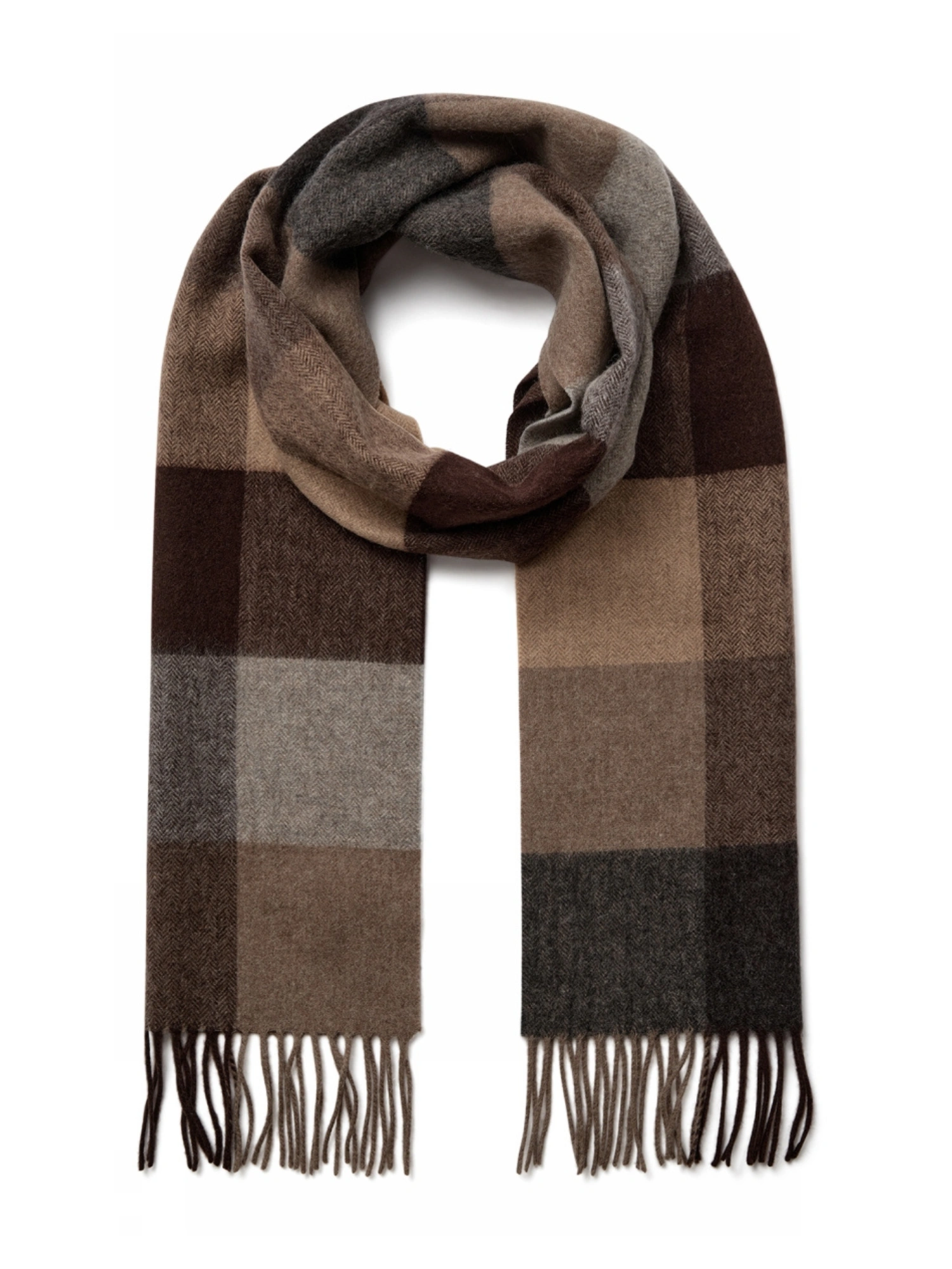 Connexion Tie Scarf - patterned - wool 23-873-0-69