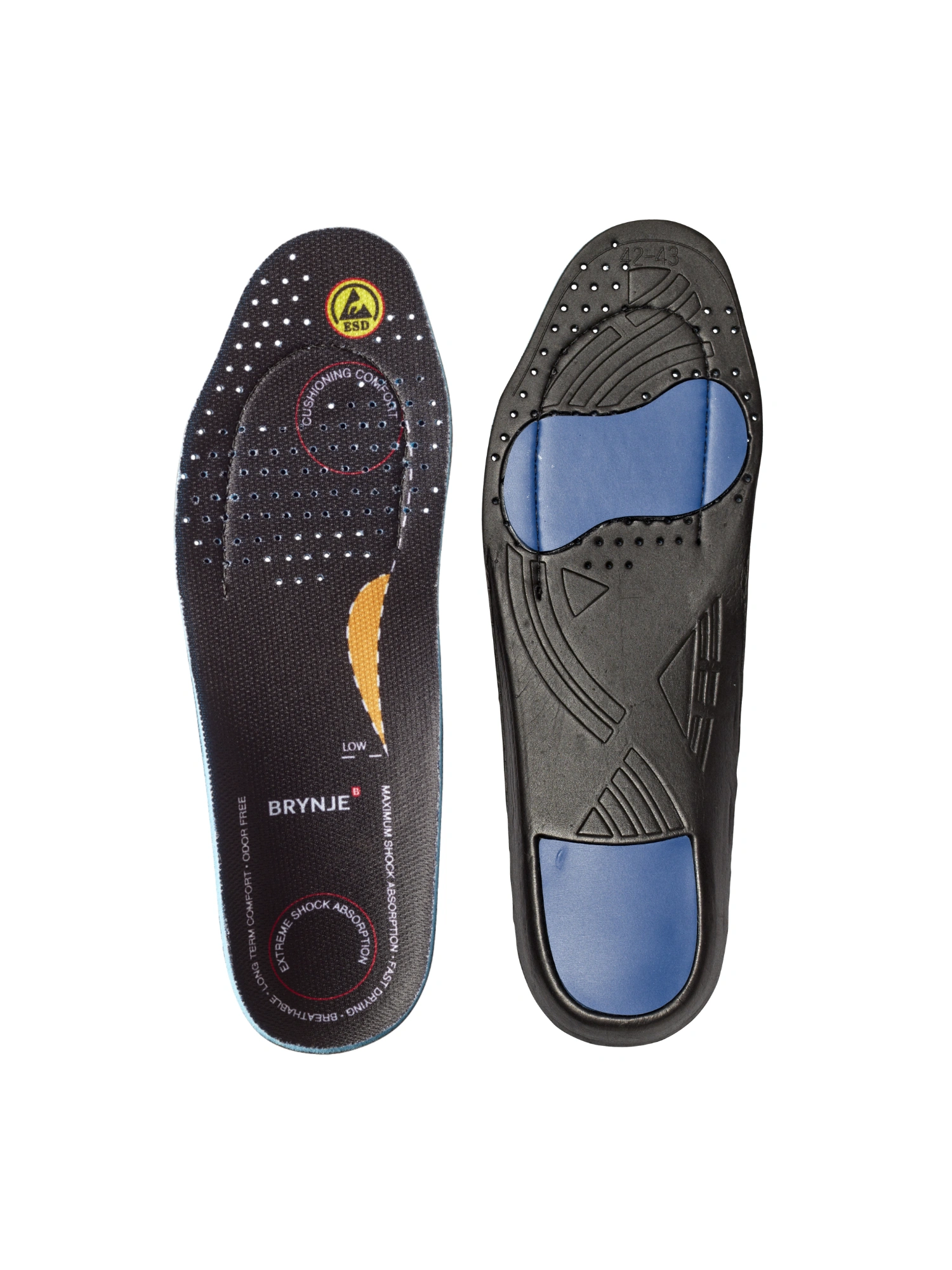 BRYNJE Ultimate Footfit Indlægssål Low 68201 Sort