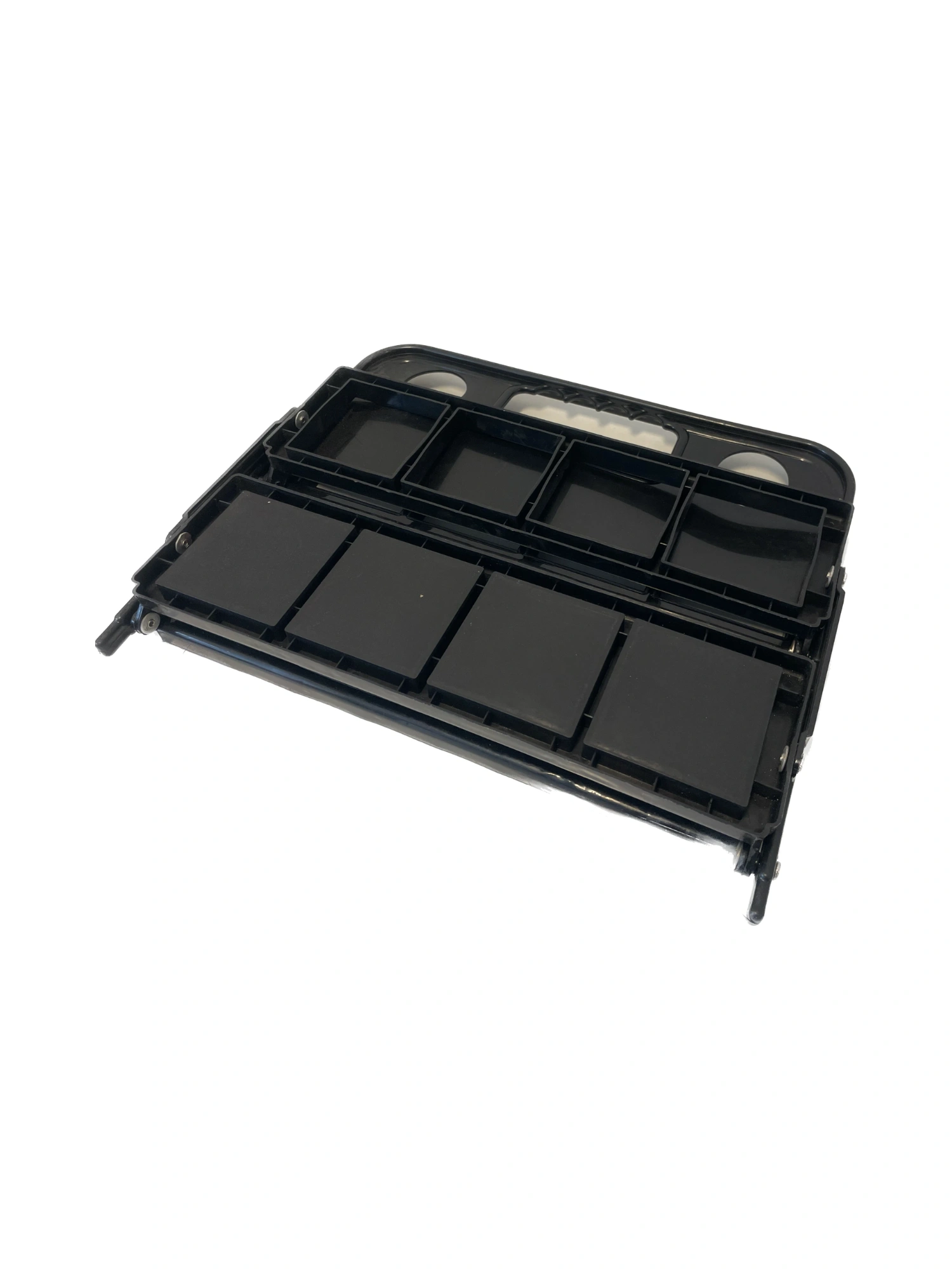 Foldbar holder til 8 drikkedunke sort