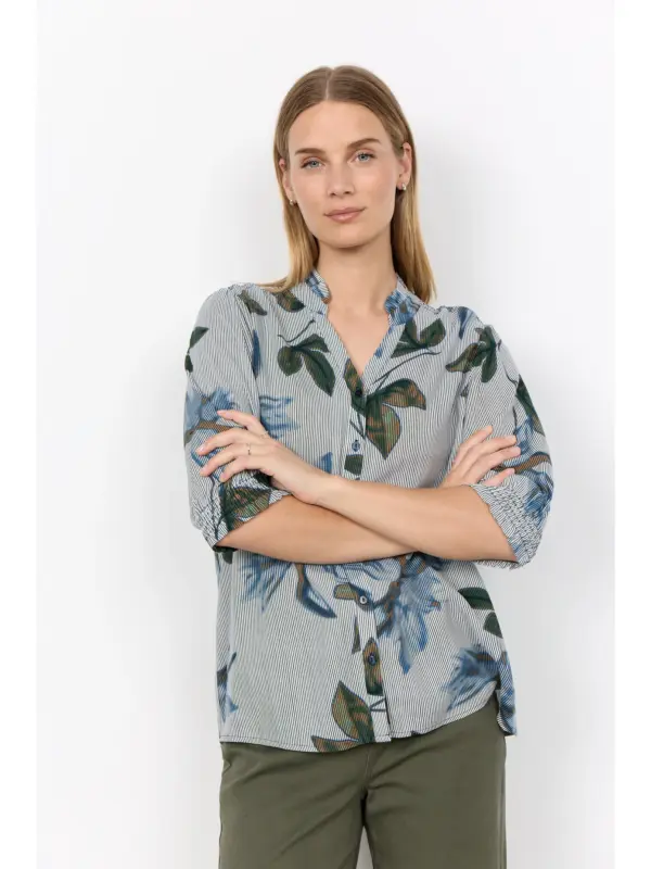 Soyaconcept SC-GINA 1 Skjorte NAVY COMBI
