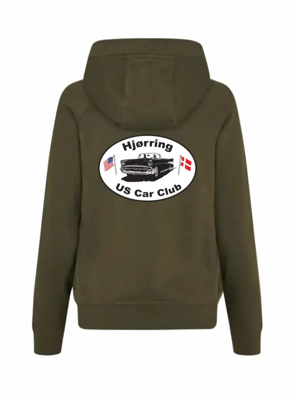 HUCC Zip Hoodie Oliven Dame
