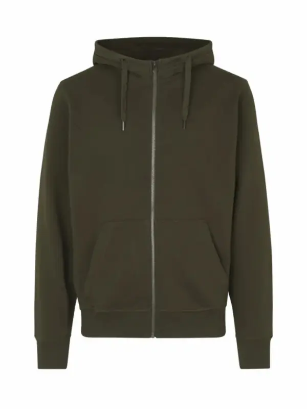HUCC Zip Hoodie Oliven Herre