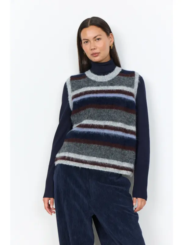 Soyaconcept SC-HADIL YD 1 Vest C NAVY MELANGE COMBI