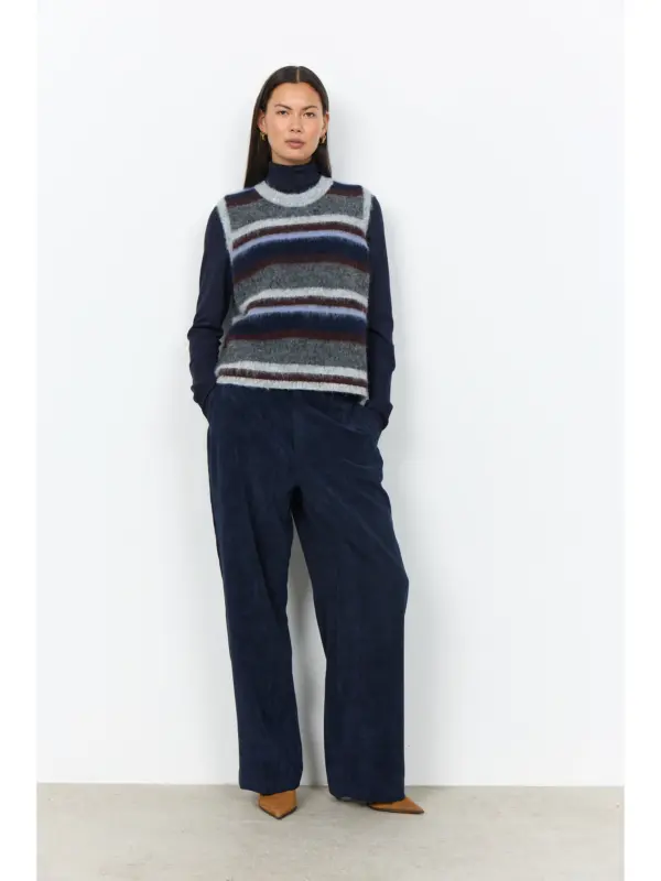 Soyaconcept SC-HADIL YD 1 Vest C NAVY MELANGE COMBI