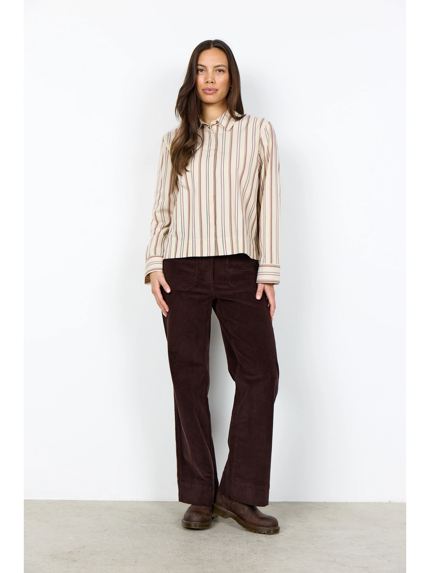 Soyaconcept SC-HALEY 2 - YD Skjorte MADDER BROWN COMBI