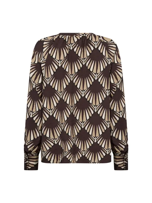 Soyaconcept SC-HALIN AOP 1 Skjorte CHOCOLATE PLUM COMBI