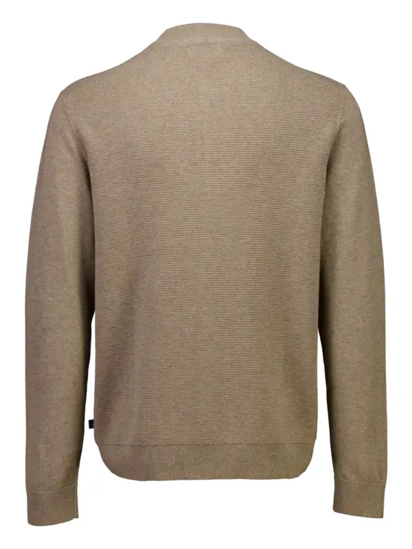 Bison Baseball Cardigan Structure Knit DK SAND MEL