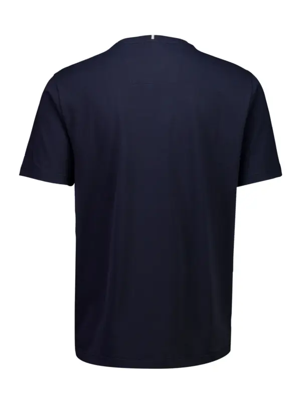 Bison O-neck Stretch Tee Print Navy