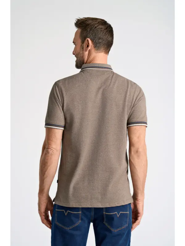 Bison Signature Polo Piqué Stone 525