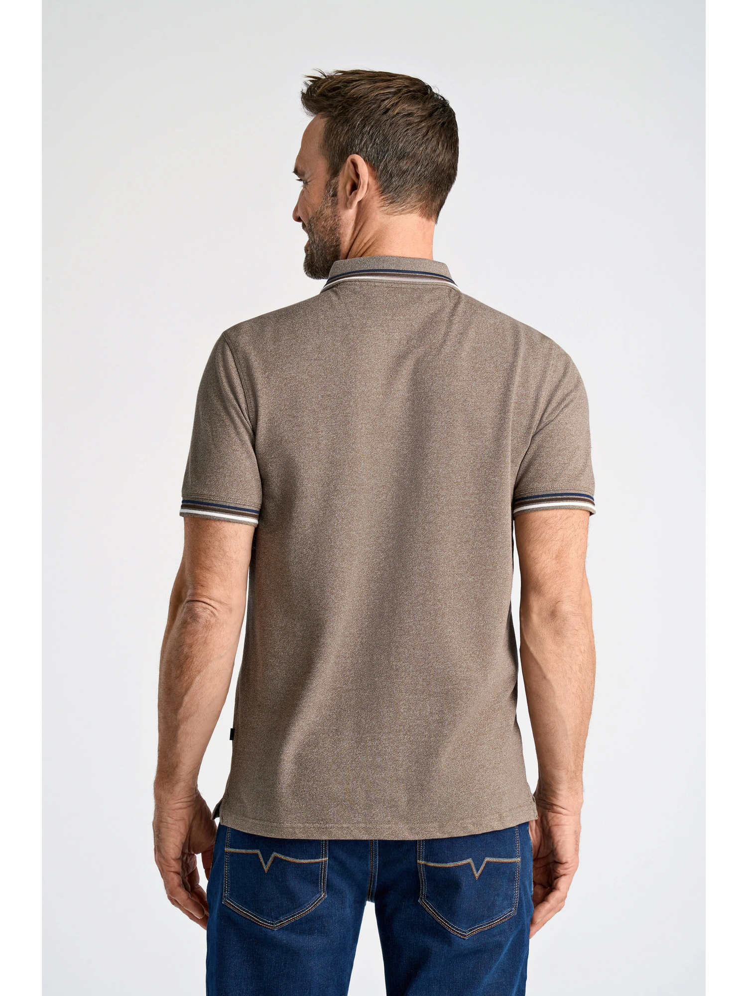 Bison Signature Polo Piqué Stone 525