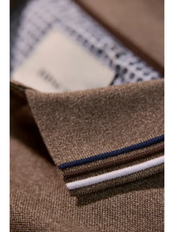 Bison Signature Polo Piqué Stone 525