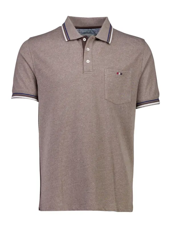 Bison Signature Polo Piqué Stone 525