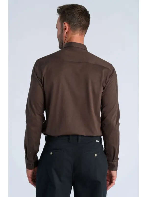 Bison Superflex Skjorte DK BROWN MEL