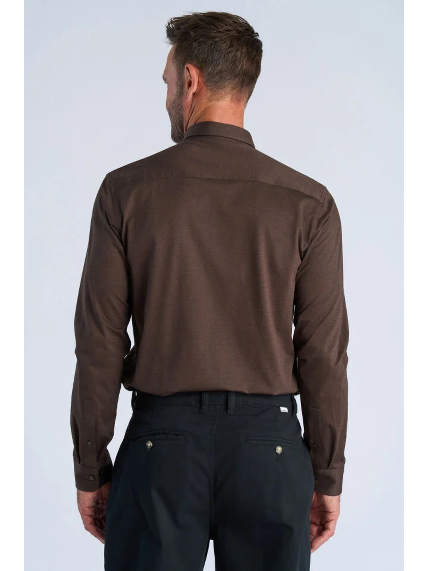 Bison Superflex Skjorte DK BROWN MEL